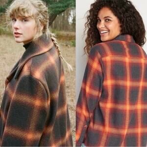 Old Navy Taylor Swift Evermore Look A Like Flannel Boyfriend Shirt XL